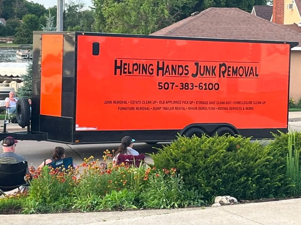 Helping Hands Junk Removal branded trailer